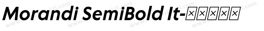 Morandi SemiBold It字体转换